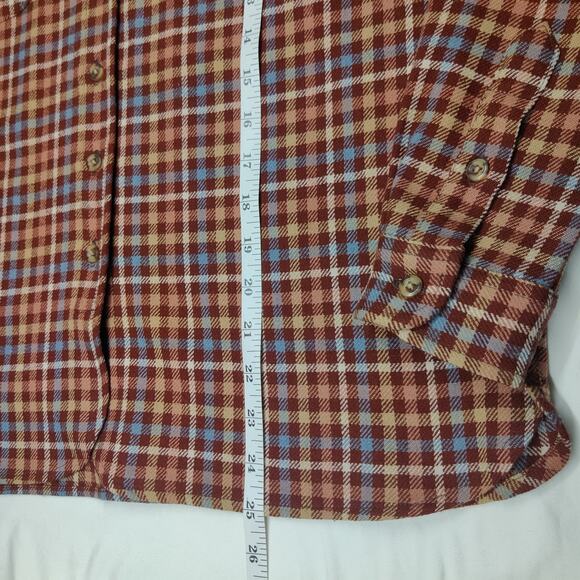 Pendleton Women's Virgin Wool Brown Gingham Check Button Up Flannel Small Petite - Picture 10 of 10
